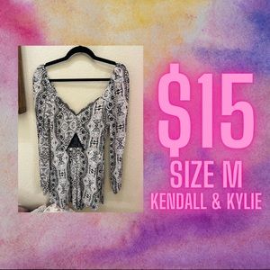 Kendall and Kylie long sleeve lace romper